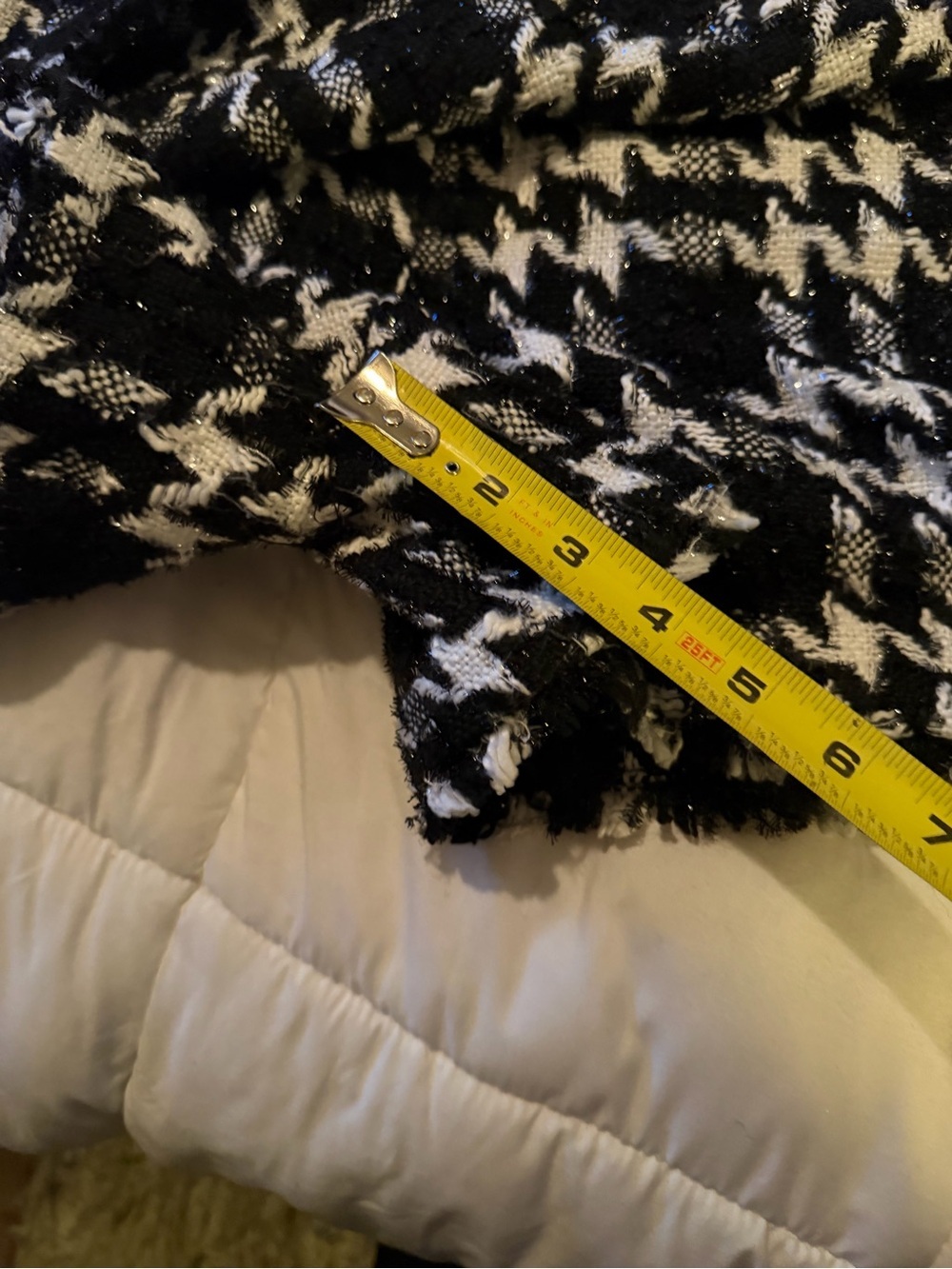 Versona Black & White Houndstooth Tweed Skort - Picture 6 of 8